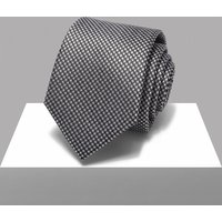 NEW Silver and Black Houndstooth Pattern Ties for Men 5.5cm Slim Necktie Fashion Skinny Neck Tie Mens Accessories with Gift Box