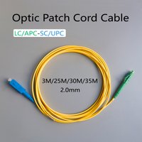 Optic Patch Cord Cable 3/25/30/35M LC/APC-SC/UPC 2.0mm Indoor FTTH Single Mode Fiber Optic Internet Cable Fiber Optic Jumper