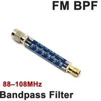 88-108MHz FM Bandpass Filter SMA BPF - LC RF Front-End Filter for FM Transmitters, Receivers & Radio Broadcast Audio System