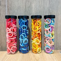 100pcs Color Simple to Hair High Elastic Hair Ring Women's Elegant Temperament Exquisite All-match Hair Ring Hair Accessories
