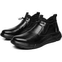 Work Shoes New Black Leather Shoes for Men Indestructible Anti-smash Steel Toe Safety Sneakers Slip Resistant Waterproof Boots