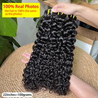 Vietnamese Water Wave 100% Human Hair Double Weft Wet and Wavy Hair Extensions For Women Unprocessed Raw Virgin Human Hair #1B