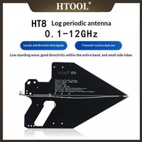 HT8 Log Periodic Antenna 100M-12GHz Signal Receiving and Transmitting Sideways Passive Directional EMC Interference