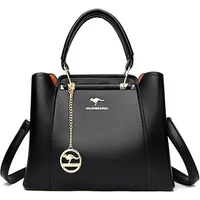 Fashion Women Soft PU Leather Handle Handbag Designer Shoulder Crossbody Bag Ladies Large Capacity Shopping Messenger Tote Bag
