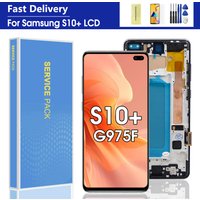 Screen with Frame for Samsung S10 Plus G975 G975F SM-G975F Lcd Display Digital Touch Screen for Samsung S10+ Display Assembly