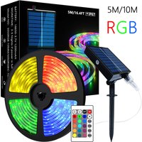 RGB Solar Led Light IP67 Waterproof Outdoor Garden Christmas Decoration Garland Xmas Solar Rope String Light Fairy Strip 5M
