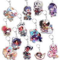 For Helluva Boss Niffty Beelzebub Fizzarolli Acrylic Selfmade Keychain Cute Backpack Pendant Key Chain Game Fans Gift Ornaments