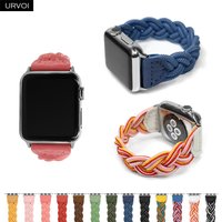 URVOI Braided band for Apple Watch ultra series 10 9 8 7 6 woven nylon strap for iWatch stretchable replacement classic 41 45mm