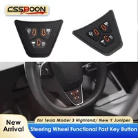 Custom Physical Function Buttons for Tesla Model 3 Highland New Y Juniper Steering Wheel Interior Accessories Easy Installation
