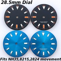 NH35/Miyota8215/ETA2824 Dial 28.5MM Watch Dial Blue Luminous Dial Fit NH35/MIYOTA8215/ETA2824 Movement Watch accessory