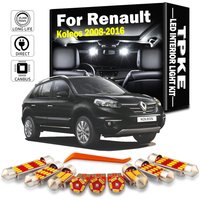 TPKE 13Pcs Accessories For Renault Koleos 2008-2010 2011 2012 2013 2014 2016 LED Bulb Interior Map Dome Trunk Light Kit Canbus