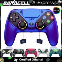 Kontroler do Playstation 5/PS5/PS5 Pro/Slim/PC, Bezprzewodowe Gamepady RGB Joystick Turbo/Marco Program Podwójna Wibracja Kontroler do Gier