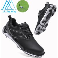 Waterproof Golf Shoes Men High quality Leather Professional Outdoor Golfing Sneakers Walking Exported To Europe And America40-47