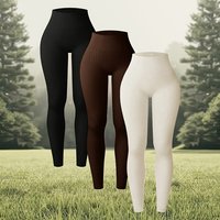 Women's Seamless Knit High Waist Yoga Leggings, Butt Lifting Slim Fit Sports Pants for Running & Fitness Training