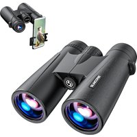 10X42 HD Fernglas für Erwachsene mit Hoher Leistung und Verbessertem Telefonadapter - Weitwinkel-Fernglas mit Klarer Sicht bei Schwachlicht - Li