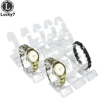 Acrylic 10pcs/Lot Watch Display Rack Clear Rotating Bracelet Bangle Chain Organizer Storage Holder Watch Stand