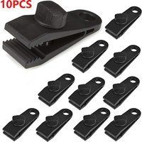 10Pc Camping Tent Clips Crocodile Windproof Tarp Clamps Rotate Jaw Grip Tarpaulin Fixing Snaps Outdoor Canopy Awning Accessories