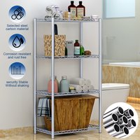 This Heavy-Duty Metal Storage Rack Features Four Vertical Shelves And Measures 120X56X35Cm. It'S a Versatile Organizer Suitable