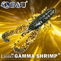 B&U Soft Lures Craw Shrimp Amino Acid Scented Lifelike Soft Plastic Creature Baits Freshwater Fishing Lure for Bass Perch Pike