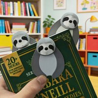Creative 3D Three-Dimensional Sloth-Shaped Page Divider, Cute Cartoon Reading Bookmark, Gift Bookmark Ornament