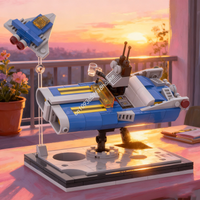 244pcs MOC Space Classic Galaxy Moon Swifter Modification Model Building Toy Blocks Construction Christmas Gift Creative Idea