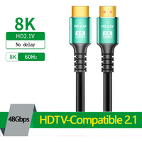 8K HDMI-compatible Cable For TV Box PS5 Laptop High Speed Certified 8K@60Hz HDTV 2.1 Cable 48Gbps eARC Dolby Vision Video Cord