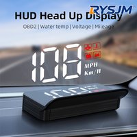 M3 HUD OBD2-Display Bordcomputer Auto Head-up-Display Windschutzscheiben-Projektion mit großer Schrift E-OBD und GPS Geeignet für alle Autos M1