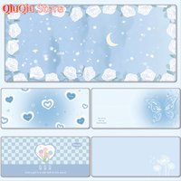 Light Blue Pattern Mouse Pad Large Cute Cartoon Game Keyboard Pads Small Fresh Computer Deskpad 90x40cm Gradient Color Mouse Mat