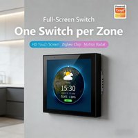 Tuya Smart Home Zigbee Multifunctional 4-Inch Smart Screen Super Smart Panel Lcd Full Screen European Standard Switch Ac100-220v