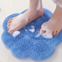 1 Silicone Foot and Back Scrub Pad - Non-Slip, Easy-To-Clean Bath Massage Pad, Designed for Better Exfoliation and Relaxation