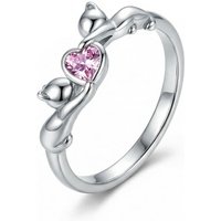 925 Sterling Silver Pink Zircon Love Heart Ring For Women Party Engagement Anniversary Daily Wear High Quality Fine Jewelry