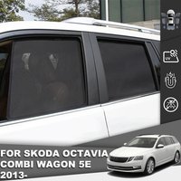 For Skoda Octavia Combi MK3 2012-2019 Magnetic Car Sunshade Visor Front Windshield Curtain Rear Side Baby Window Sun Shade