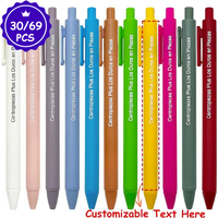 30/69PCS Mixed Colors Customizable Plastic Gel Pens Smooth Writing for Party Office Study Gel Pen Gifts for Company Advertising