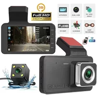 AliExpress NONE Dash Cam Front Rear View Camera Video Recorder Dual Lens Car DVR Cycle Recording Night Vision G Sensor 1080P Dashcam 4 Inch