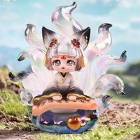 Ancient Wisdom Angel Series Figure Blind Box Cartoon Nine Tailed Fox Angel Resin Doll Office Desktop Ornament Surprise Toy Gifts