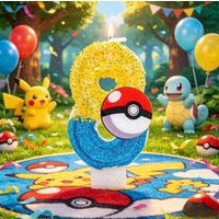 Pikachu Pokemon Anime Birthday Candles Cartoon Cake Topper Decor Kids Birthday Party Supplies Cake Decoration