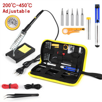 220v 60w Lötkolben kit einstellbare temperatur 15 in 1 werkzeug set mit lötkolben eu stecker blau au optional