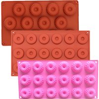 Mini Donut Chocolate Mold 3D Swirl Gummy Silicone Mould Pudding Candy Fondant Moule Cake Decorating Tools Kitchen Accessories