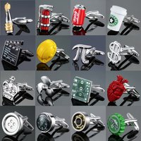 High end men's French shirt cufflinks Fire extinguisher alarm clock circuit board cuffs button business suit accessories jewelry