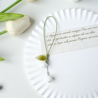 1pcs Tulip Flower Mobile Phone Straps HYun Cute For iPhone Short Lanyard Hand Rope Kawaii Keychain Phone Strap Fashion Pendant