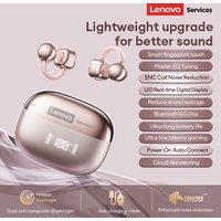 Lenovo RS119 OWS Open-ear Wireless Earphones Bluetooth 6.0 Soft Silicone Ear Clip Travel Earbuds Hidden Magnetic Digital Display