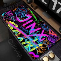 Black Jinx Large Mouse Pad Gamer Keyboard Mousepad Pc Computer Desk Mat Gaming Pad Mouse Mats League of Legends Non-slip Deskmat