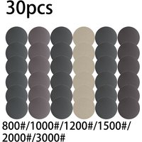 30Pcs 125mm Wet And Dry Hook & Loop Sanding Paper Discs 5 Inch Sandpaper 800-3000 Grit For Wood Metal Polishing