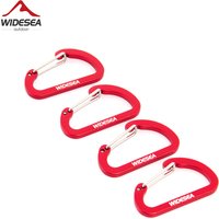 Widesea 4pcs Camping Hiking Mountaineering Buckle Aluminium Alloy Cord Buckles Equipment Outdoor Tents Accessory