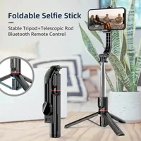 Wireless Selfie Stick for Smartphone 44 Inch Tripod with Bluetooth Remote Foldable Stand for Vlog Shooting Record