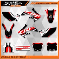 Powerzone Grafika Naklejki Motocyklowe Tło Numer Personalizowany Honda CRF 450R CRF450R CRF 450 2005 2006 2007 2008