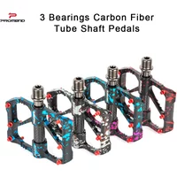 PROMEND MTB-Pedale, ultraleicht, 3-Lager-Pedal, Rennrad, spritzwassert, buntes Kohlefaser-Achsenrohr, Pedal, Fahrradzubehör