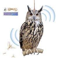 Acrylic Owl Bird Repeller Simulation Owl Laser Reflective Fake Owl Decoy to Scare Birds Away Fake Owl Bird Scarecrow