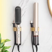 1PC Hair Straightener Holder Rack Barber Salon Styling Curling Iron Curler Storage Organizer Aluminium Alloy Stand Bracket Black