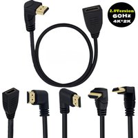 180 cm HDMI-kompatibel Stecker Auf Buchse 90 Grad 2,0 v Verlängerung Kabel 4K * 2K 60 HZ, verwendet für HD TV LCD Notebook PS3 Projektor